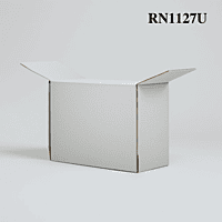 RN1127U - BSLTT Corrugated Box - 3 Ply - Strong - 12X8. 5X10.2 cm / 4.7X3.3X4 inch - OD - Top White RN1127U - BSLTT Corrugated Box - 3 Ply - Strong - 12X8. 5X10.2 cm / 4.7X3.3X4 inch - OD - Top White