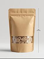 RN1977 - Kraft Standy Pouch with Window - 2000 Grams - 300X400 mm RN1977 - Kraft Standy Pouch with Window - 2000 Grams - 300X400 mm